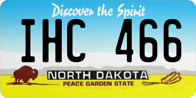 ND license plate IHC466