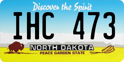 ND license plate IHC473