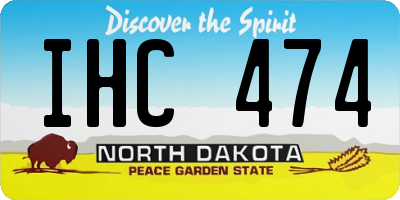 ND license plate IHC474