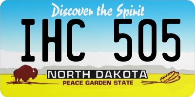 ND license plate IHC505