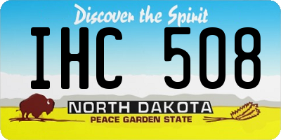 ND license plate IHC508