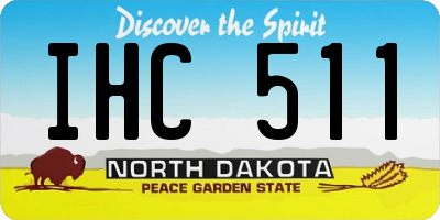 ND license plate IHC511