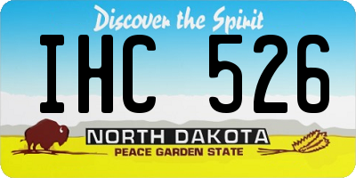 ND license plate IHC526