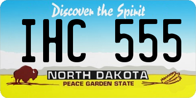 ND license plate IHC555