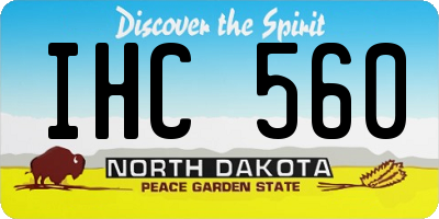 ND license plate IHC560