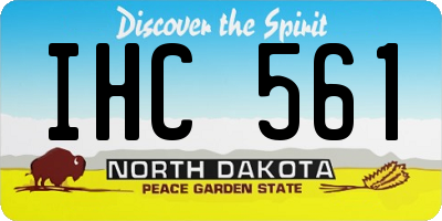 ND license plate IHC561