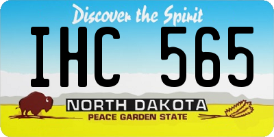 ND license plate IHC565