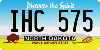 ND license plate IHC575