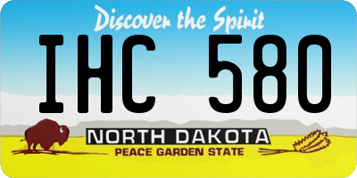 ND license plate IHC580