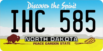 ND license plate IHC585