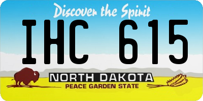 ND license plate IHC615