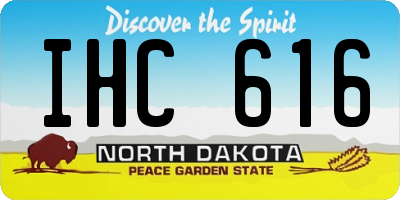 ND license plate IHC616