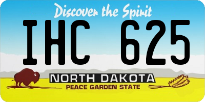ND license plate IHC625