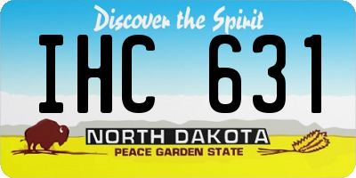 ND license plate IHC631