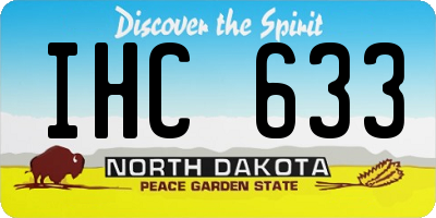 ND license plate IHC633