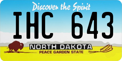 ND license plate IHC643