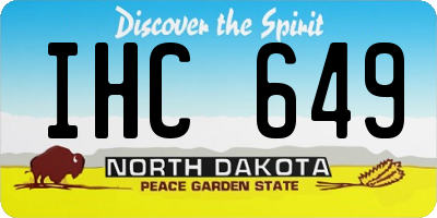 ND license plate IHC649