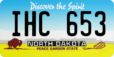 ND license plate IHC653