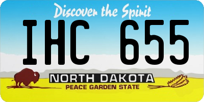 ND license plate IHC655