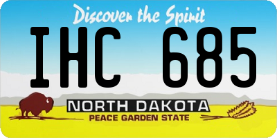 ND license plate IHC685