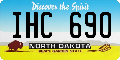 ND license plate IHC690