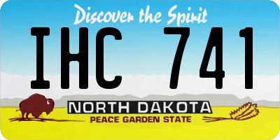 ND license plate IHC741