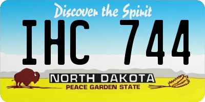 ND license plate IHC744
