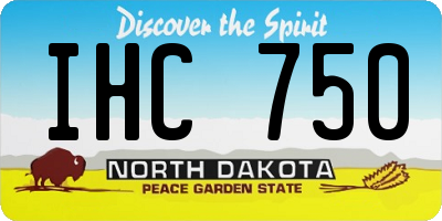 ND license plate IHC750