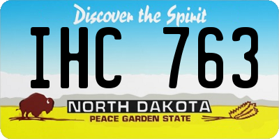 ND license plate IHC763