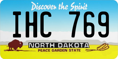ND license plate IHC769