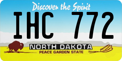 ND license plate IHC772