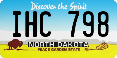 ND license plate IHC798