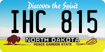 ND license plate IHC815