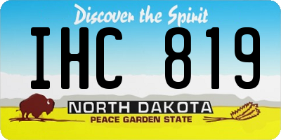 ND license plate IHC819