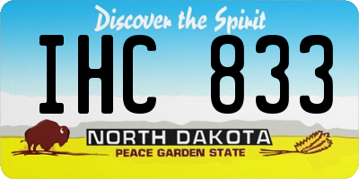 ND license plate IHC833