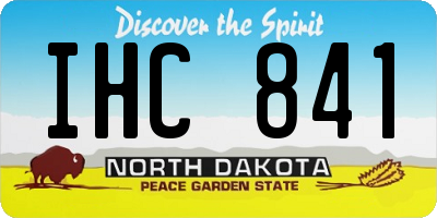 ND license plate IHC841