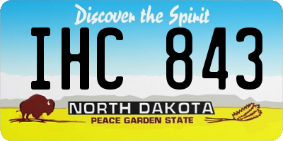 ND license plate IHC843
