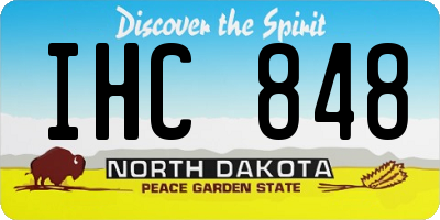 ND license plate IHC848
