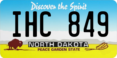 ND license plate IHC849