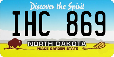 ND license plate IHC869