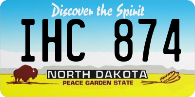 ND license plate IHC874