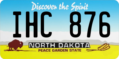 ND license plate IHC876