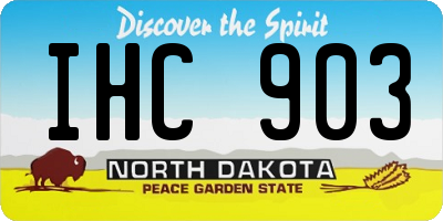 ND license plate IHC903