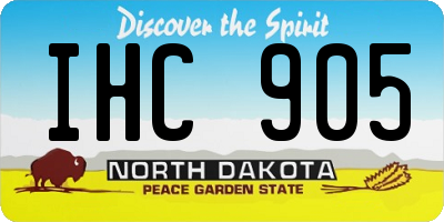 ND license plate IHC905