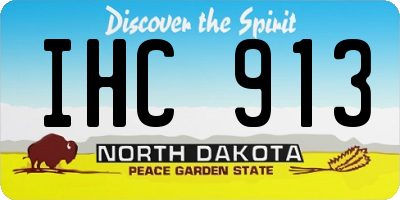 ND license plate IHC913