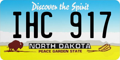 ND license plate IHC917