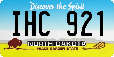 ND license plate IHC921