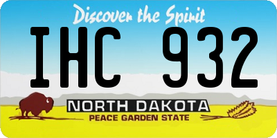 ND license plate IHC932