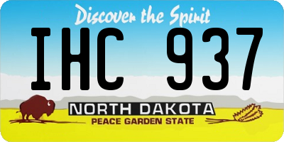 ND license plate IHC937