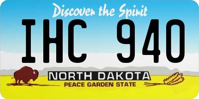 ND license plate IHC940